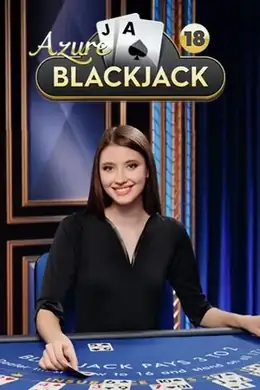Stół na żywo Azure Blackjack 18 z prawdziwym krupierem